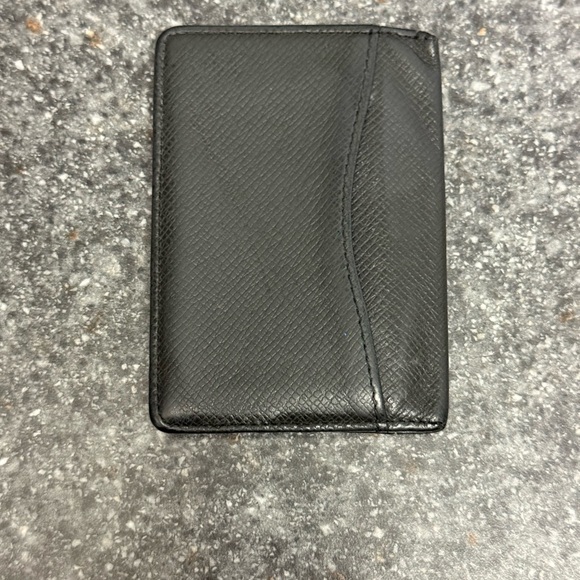 Louis Vuitton Black Taiga Leather Men’s Pocket Organizer Card Holder Wallet - Picture 3 of 15